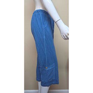 Focus Casual Life By JJ Women Blue Cotton Dye Relax Pants Size MEDIUM NEW